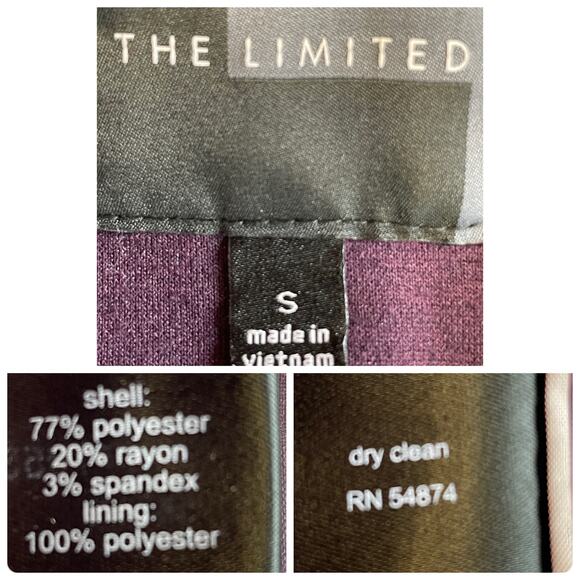 The Limited Purple Plum Ribbon Trim Classic Career Jacket Blazer S - Picture 11 of 12
